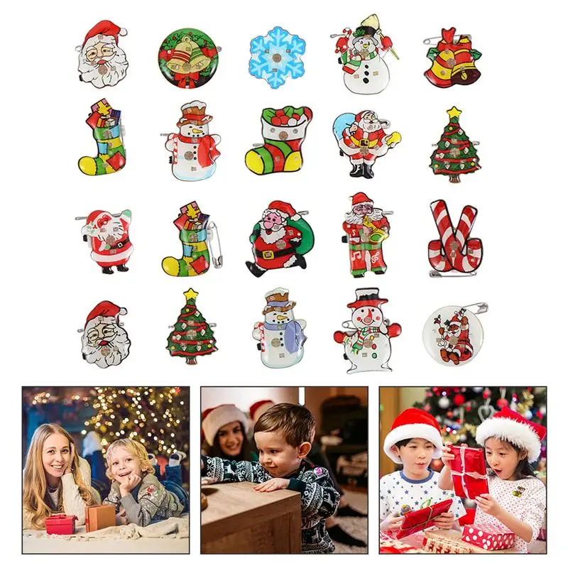 

20 шт., Новогодняя брошь