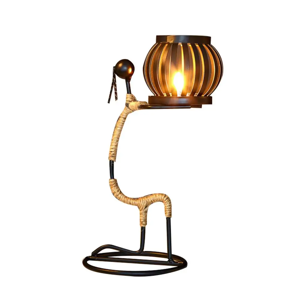 

Creative Nordic Candlestick Abstract Iron Men Candle Holder Home Bar Restaurant Decor Figurines Handmade Candle Stick