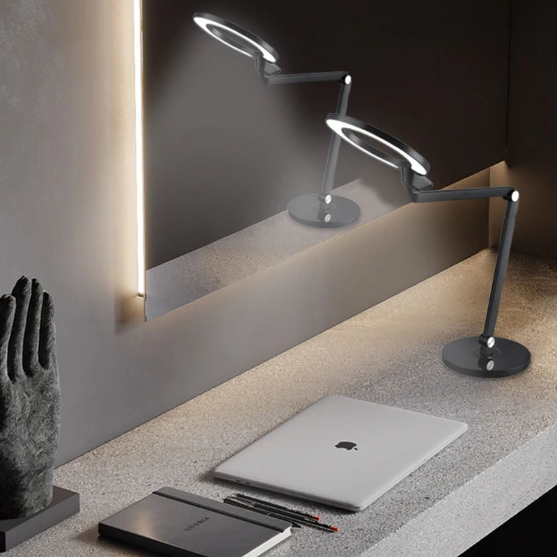 

Home Love Office Desk Lamp Stepless Dimming Five Color Temperature Modes Adjustment Table Lamps Touch Remote Control Dual Mode