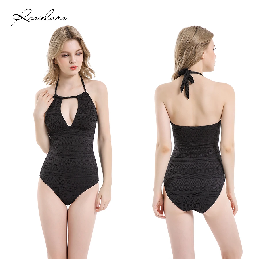 2020 полосатый купальник Цельный Женский монокини с открытой спиной купальный