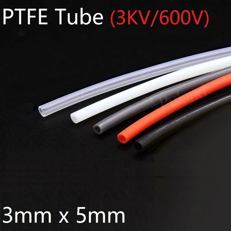 PTFE трубка ID 3 мм x 5 OD F46 Изолированная капиллярная теплозащитная передача жесткая