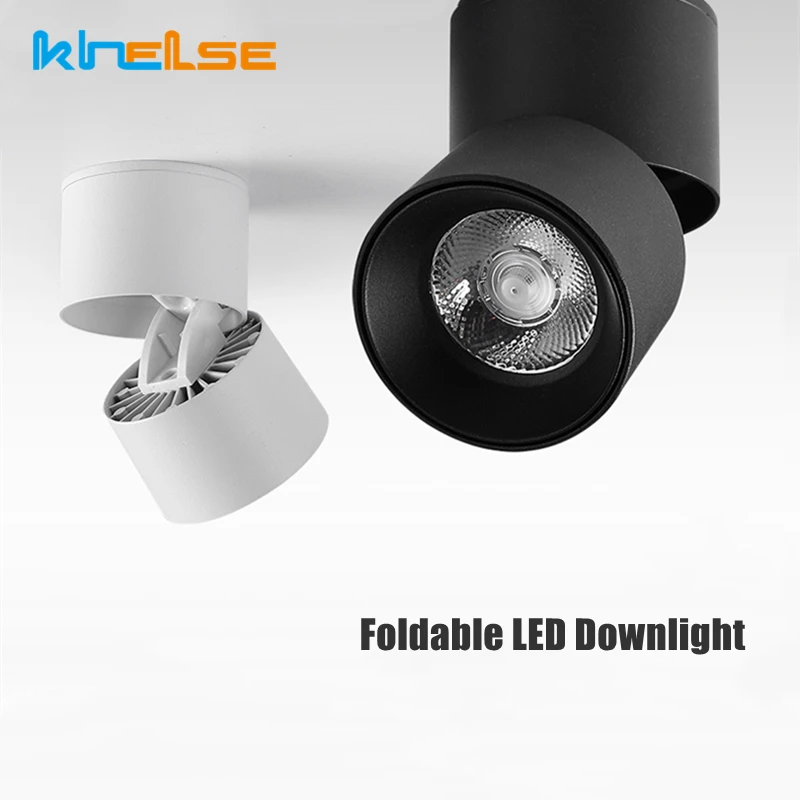 

LED Downlight 7W/10W/15W Foldable Adjustable Ceiling Lamp Surface Mounted Aluminum Spot Light For Living Room Kitchen Lighting