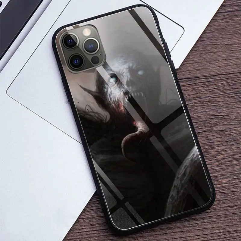 scary horror skull hot demon girl phone case tempered glass for iphone 12 11 pro xr xs max 8 x plus se 2020 12 pro max mini case free global shipping