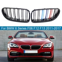 glossy black car front bumper kidney grilles grill double slat m styling replacement for bmw m6 f06 f12 f13 640i 650i 2011 2017
