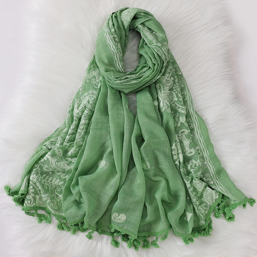 

plain women hijabs Muslim hijabs glitter shinny shimmer bright gold scarf Islamic ethnic Pearl tassel embroidery Turban scarf