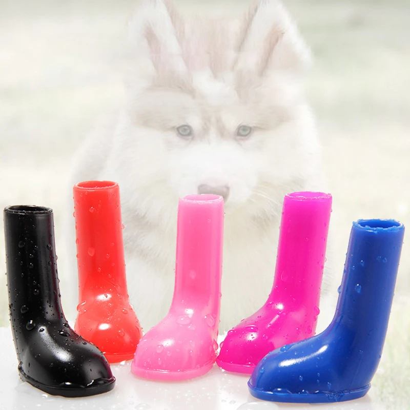 

ZL Rubber Pet Dog Cats Rain Shoes Pet Boots Portable Anti Slip Waterproof Footwear Socks Pet Dog Cat Rain Shoes Pet supplies