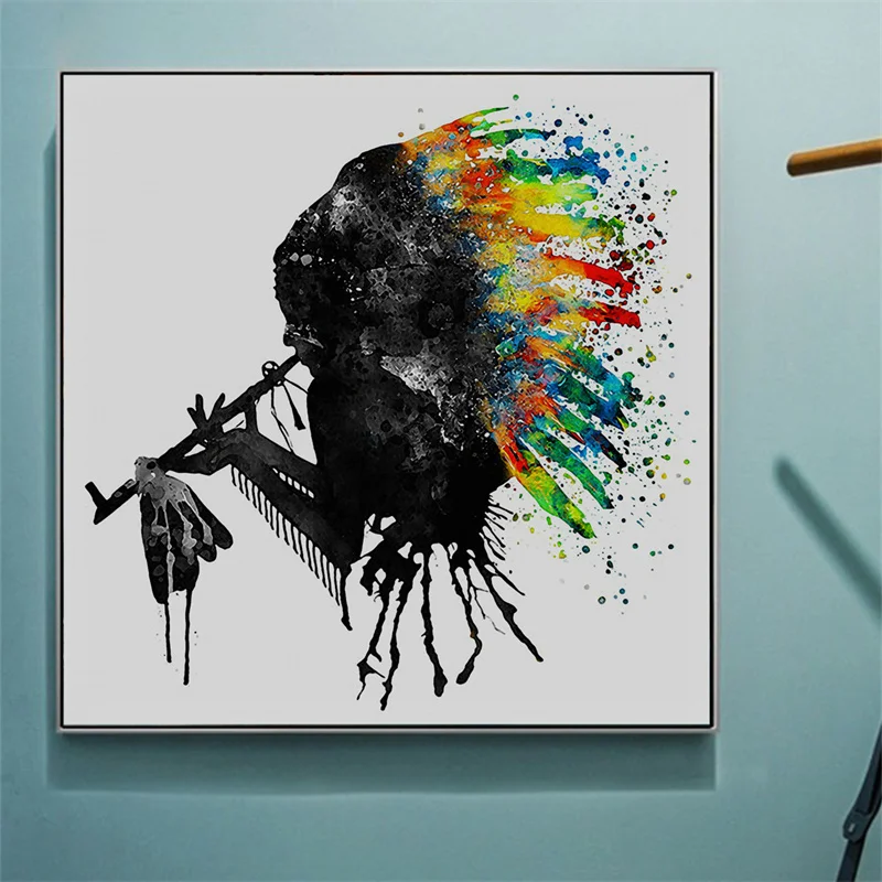 

Abstract Black Colorful Canvas Painting Wall Art Pictures Modern Figure painting Oil Posters and Prints Living Room Home Decor