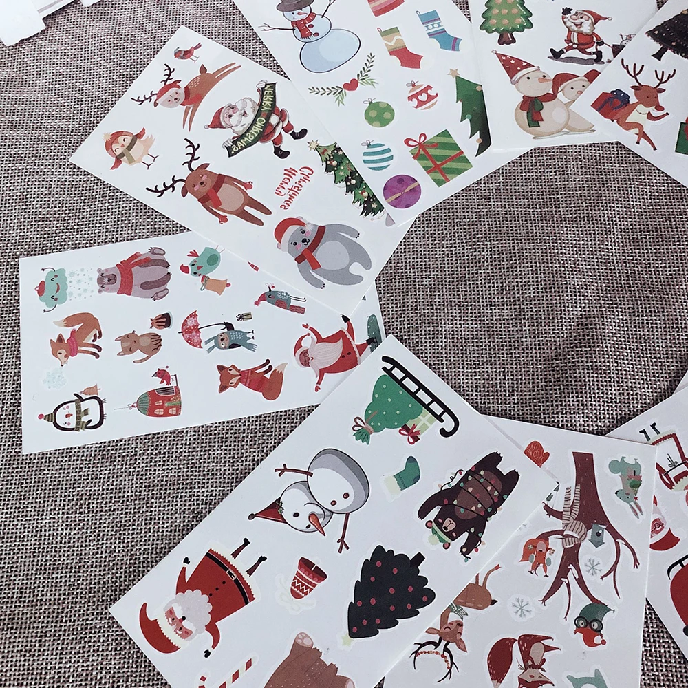 10 шт. Рождество День Святого Патрика карнавальный детский Временные татуировки