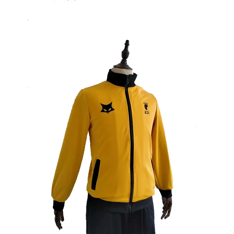 Haikyuu! Черная бейсбольная куртка MSBY с 3D принтом осенне-зимняя воротником-стойкой