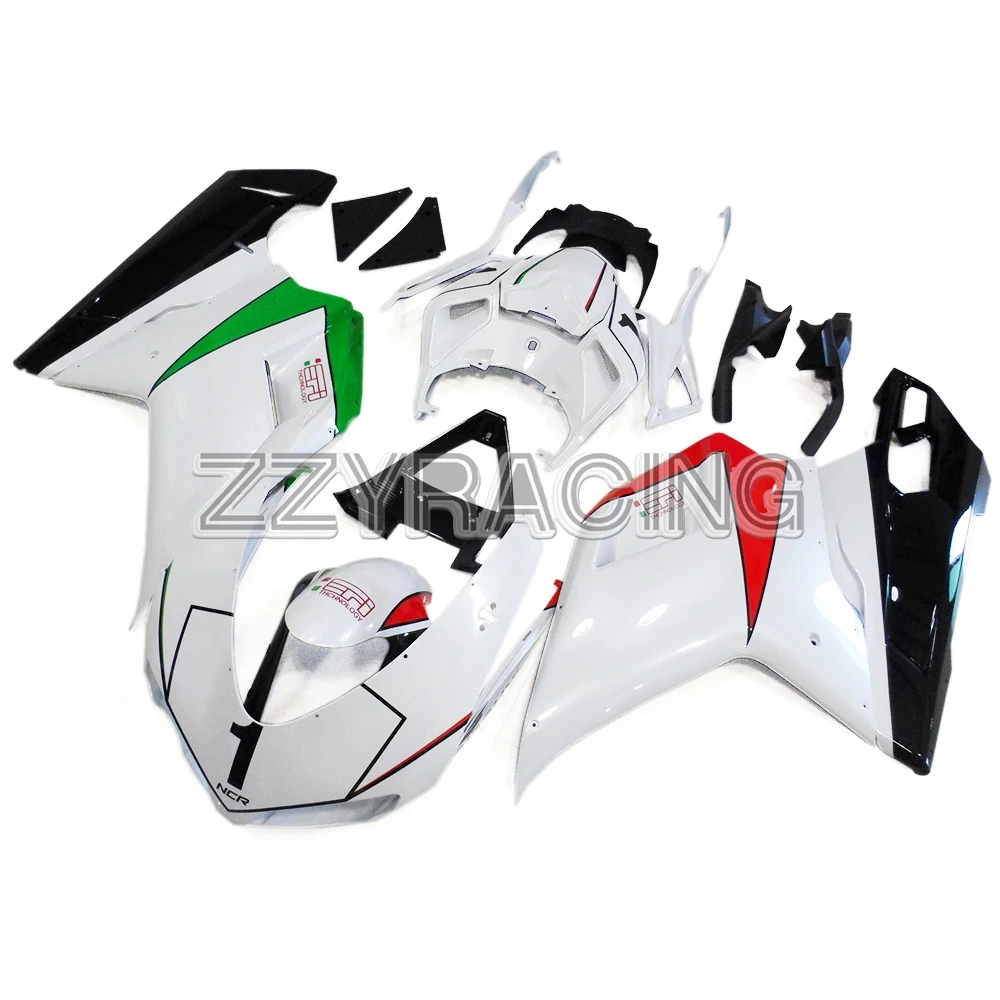 Полный комплект обтекателей для Ducati 1098 848 1198 2007 - 2012 07 08 09 10 11 12 лет ABS пластик белый
