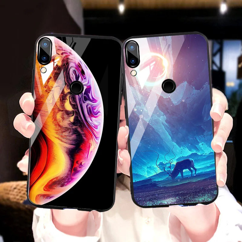 Чехол для телефона для huawei Honor 10 Lite чехол Coque для huawei Honor 9 Lite Play 8A 8C 8s 7A 7C Pro 8x Max протектор из закаленного стекла Стекло бампер