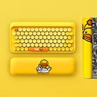 Милая беспроводная клавиатура с желтой уткой в горошек с Bluetooth, маленький калькулятор с желтой уткой, маленькая Желтая утка, мышь, EHXHY