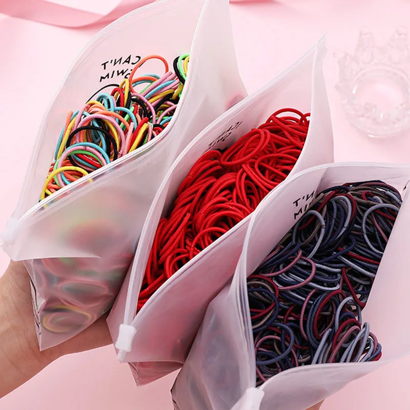 

100PCS/Pack 3CM Fashion Colorful Elastic Hair Band Scrunchies For Girls Kids Rubber Bands Ponytail Holder Ties Hair Accessories