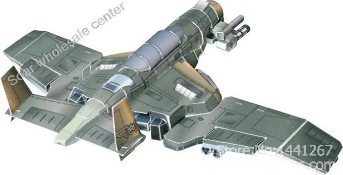 Бумажная 3D модель самолета игровой истребитель Warhawk сделай сам готовый размер