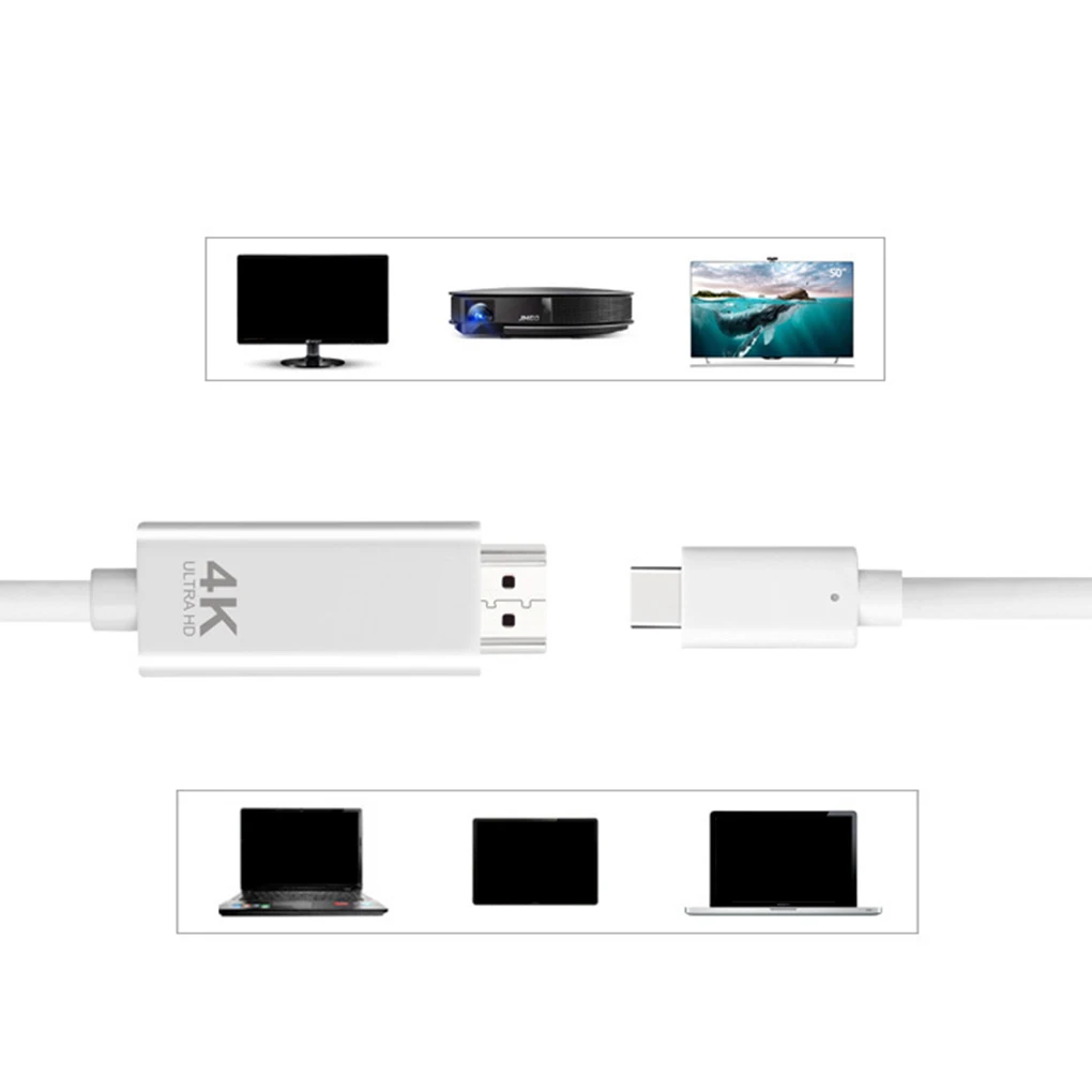 Портативный кабель типа C HD адаптер HDMI конвертер 4K x 2K HDTV Plug Play для MacBook|Адаптеры