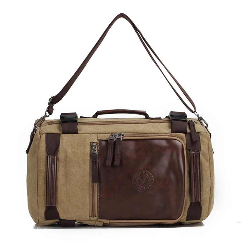 

Large Capacity Brand Man Canvas Backpack Multi Function Rucksack Laptop Computer Male Backpack Functional Shoulder Bag 2021