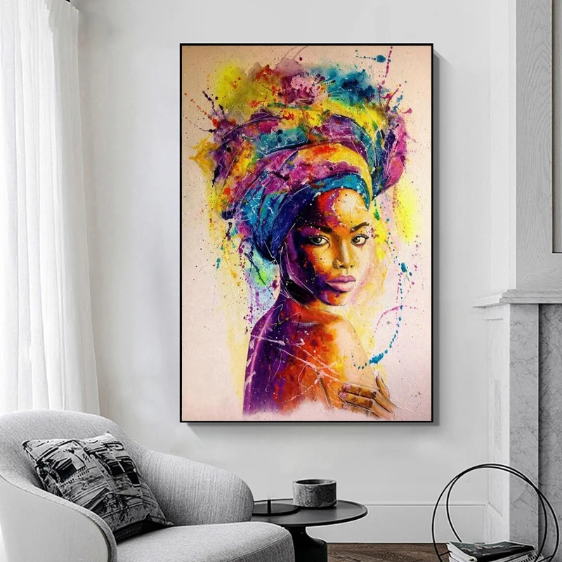 Африканский царь чёрных женщина граффити художественные плакаты и принты