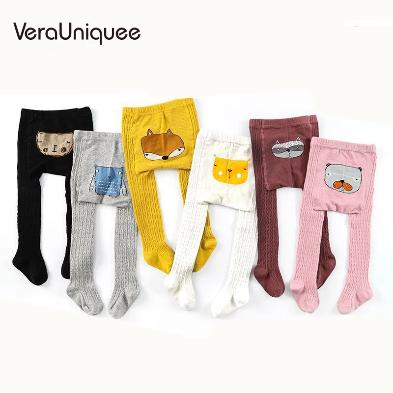 

VeraUniquee Children's Socks Kid Winter Cartoon Knitted Pantyhose Socks For Girls 3 Years Meisjes Kleding Tights Children's Sock