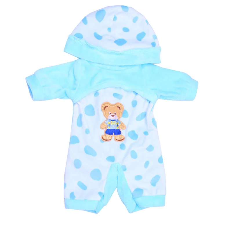 Пижама розовая с капюшоном в виде единорога и медведя для 18-дюймового семейства