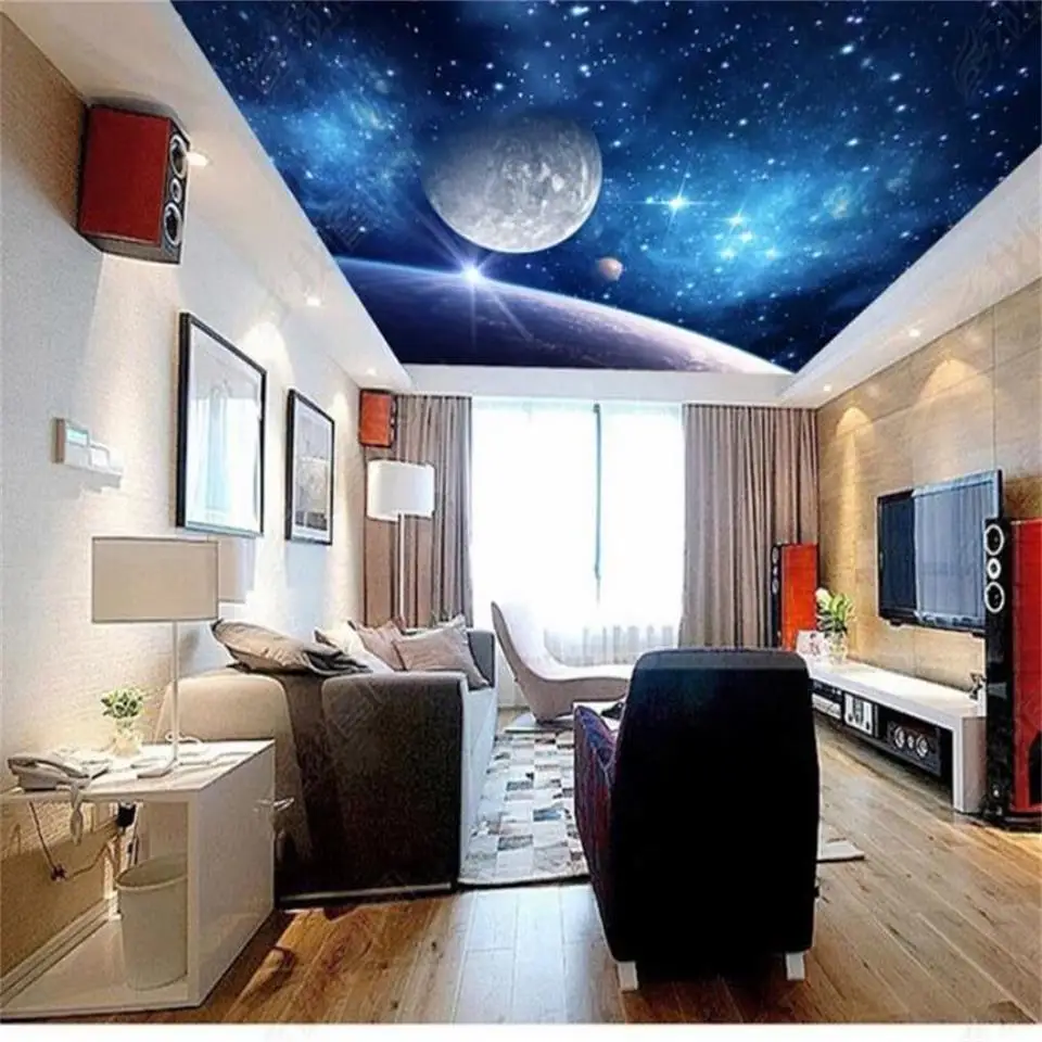 

3d wallpaper custom size photo living room hang ceiling mural cosmic space star picture painting non-woven wallpaper for wall 3d