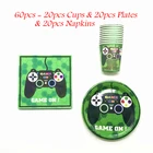 20-60 шт.лот зеленые тематические стаканы с играми на день рождения, тарелки для детских сувениров, украшения для будущей мамы, одноразовые блюда, посуда, посуда