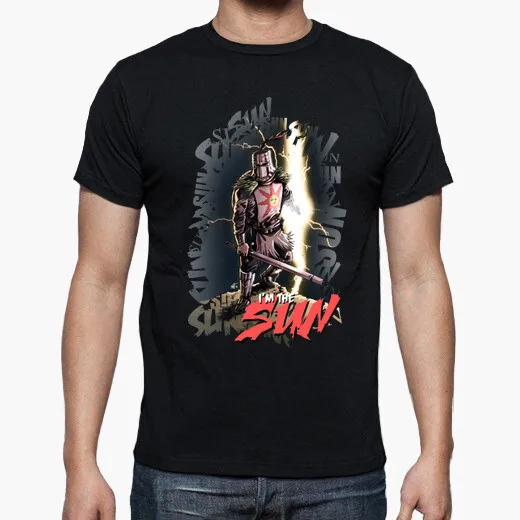 Солнечная энергия-это солнечный светильник. Футболка средневекового воина.