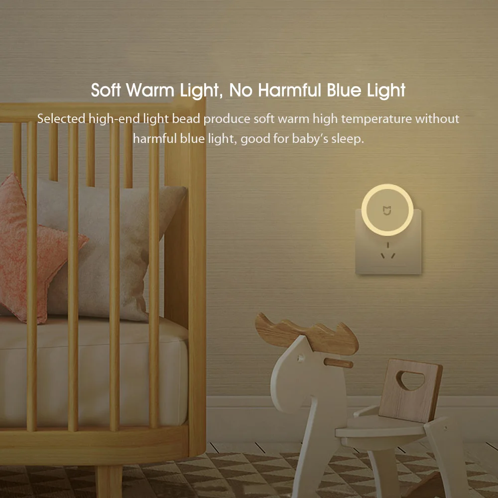 Original Xiaomi Mijia LED Sleep Night Light Plugin Sense Induction Soft Plug Sensor For Bedroom Corridor | Электроника