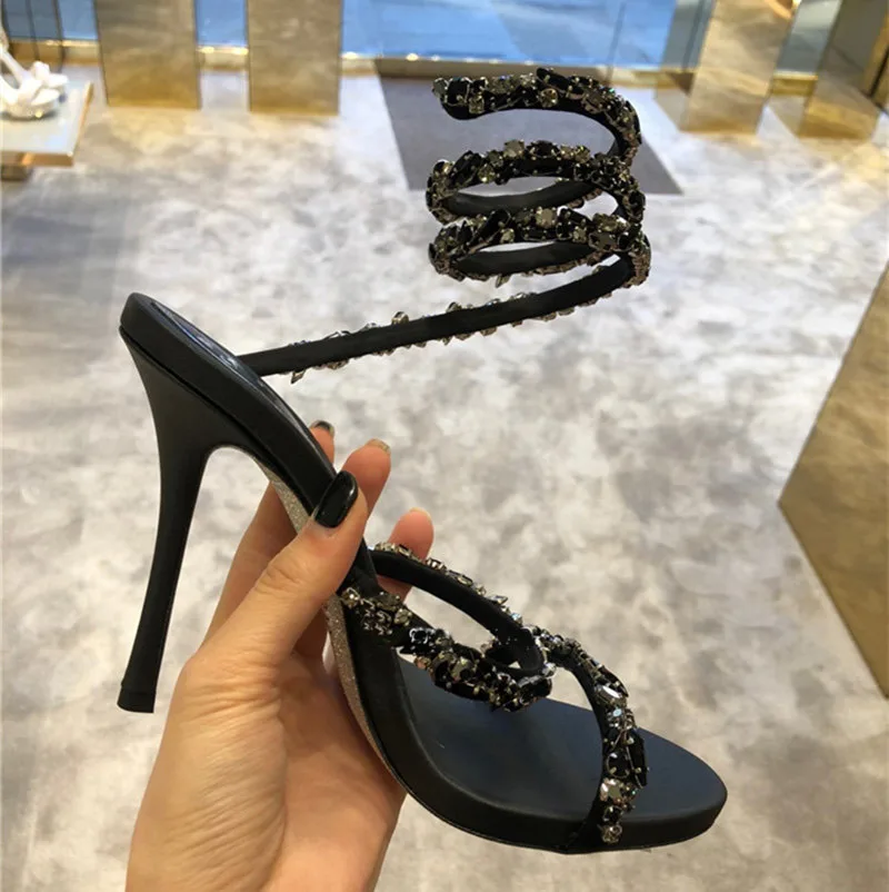 Шикарные женские босоножки на высоком каблуке коллекция 2020 года обувь с ремешком