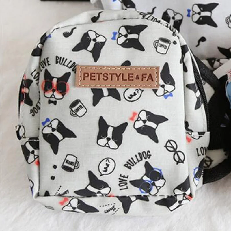 С животным принтом рюкзак для домашних животных с грудь веревка поводок уличная