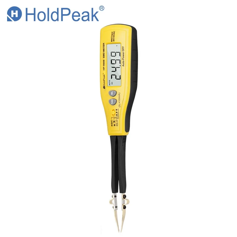 HoldPeak HP-990B SMD тестер е-байка 36В DC Напряжение Батарея измерения поворотных Пинцет