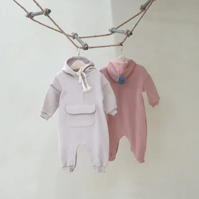 

Baby Girl Rompers Toddler Infant Outfies 2019 Winter New Newborns Infant Kids Hooded Cotton Jumpsuits Toddler Bodysuits Rompers