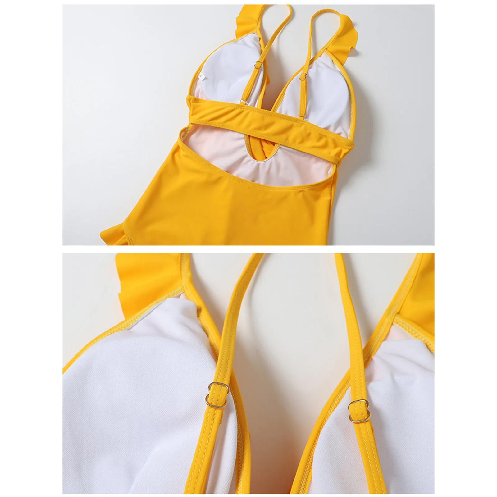 Женский сексуальный сплошной купальник с открытой спиной и узлом на груди