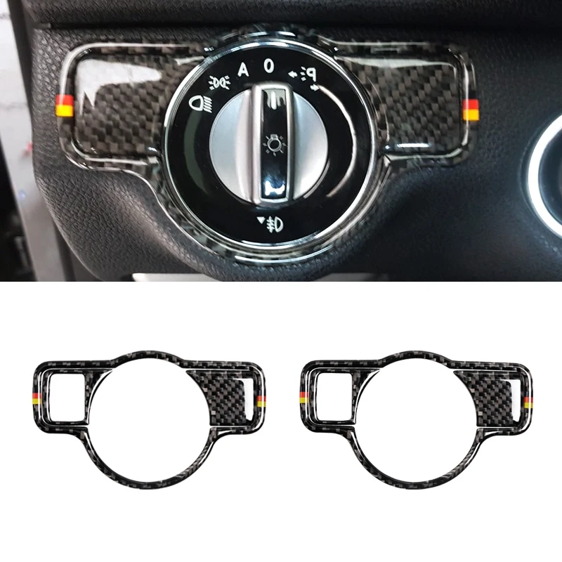

Для Mercedes Benz A B C E G GLA GLK GLS ML класс углеродного волокна Автомобильная фара переключатель рамка крышка декоративная отделка