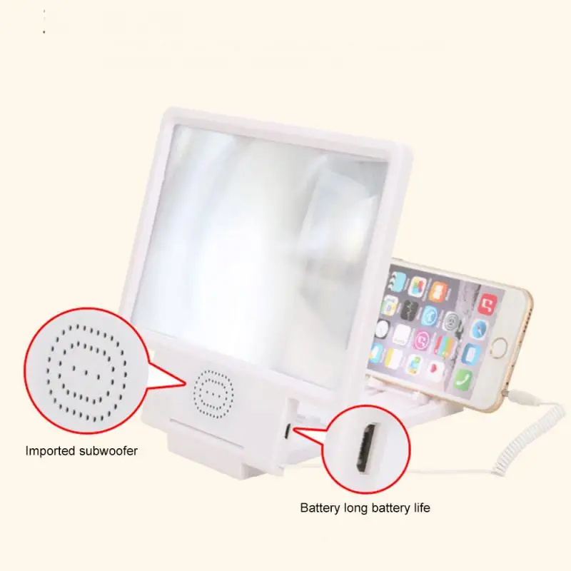 В виде бабочек новинка 12 дюймов мобильный телефон 3D Экран видео лупа с Динамик