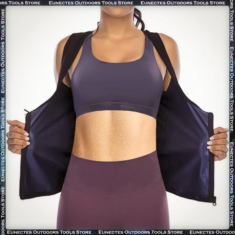 

Sweat Suit Women's Fat Burning Abdomen Fitness Vest Running Yoga Body Shaping Outdoor Indoor Fitness Weight Loss Sweat Suit