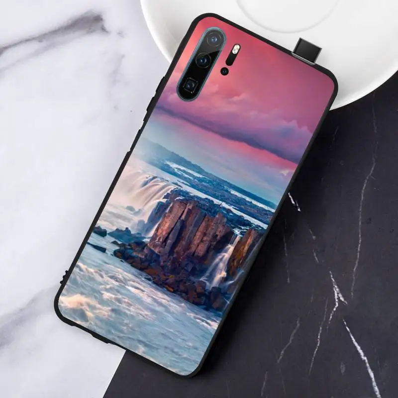 

natural scenery lake Snow Phone Case For Huawei honor Mate P 10 20 30 40 Pro 10i 9 10 20 8 x Lite