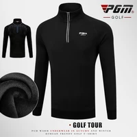 pgm mens golf winter shirt with fleece warm coat outdoor fleece jacket sports man zip collar long sleeves pullover size m xxxl
