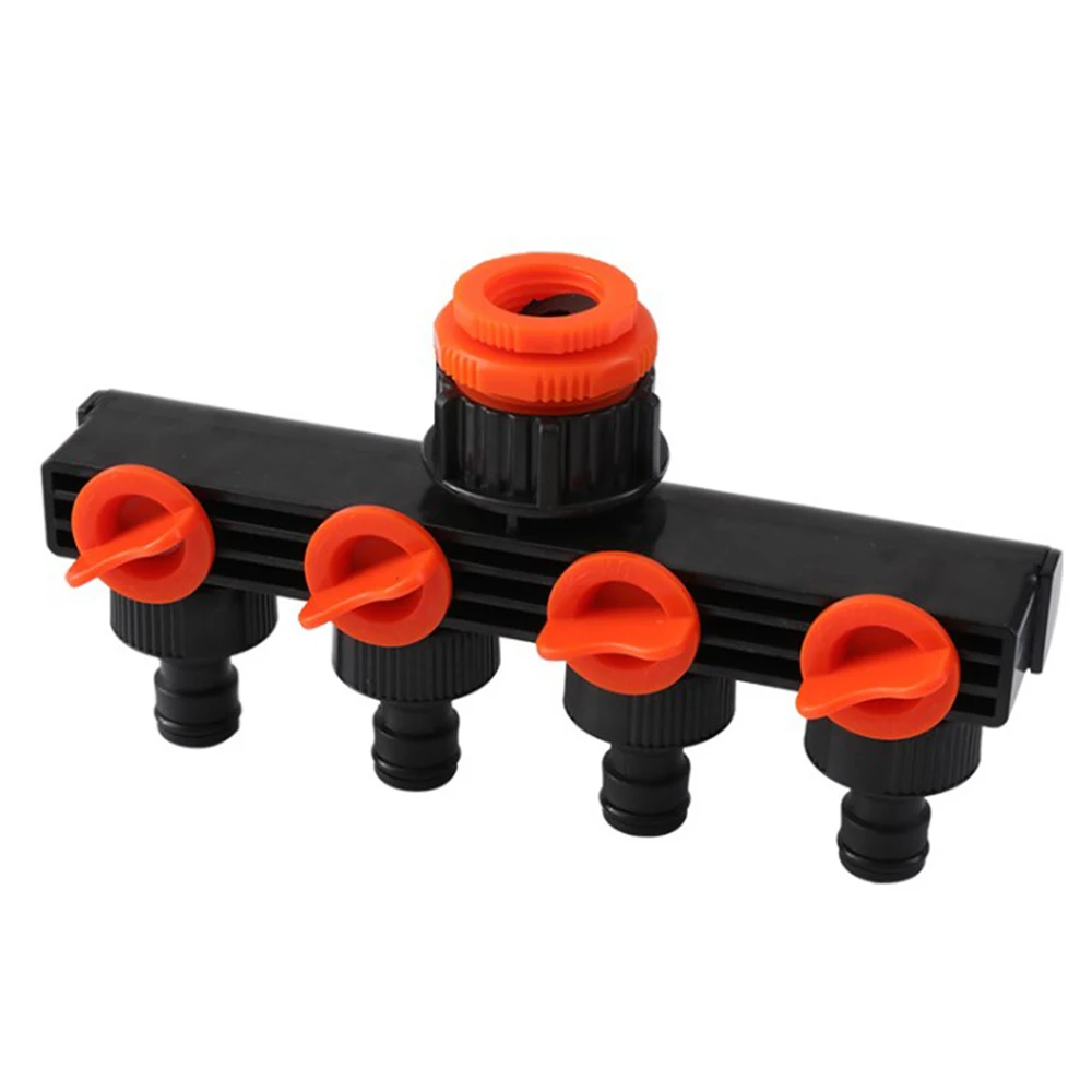 

Pp 4-Way 16mm Quick Connectors Hose Splitter Inlet 1/2'' 3/4'' 1'' Female Threaded With Valve Switch
