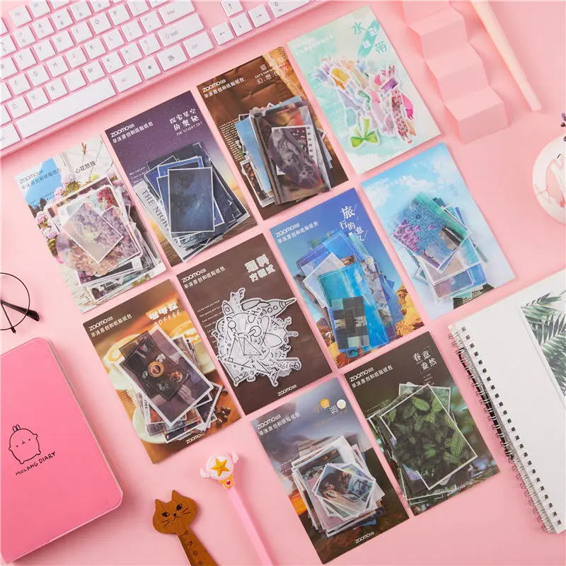40 шт./компл. Kawaii Journal Sticker s серия бумажных наклеек для путешествий Набор DIY