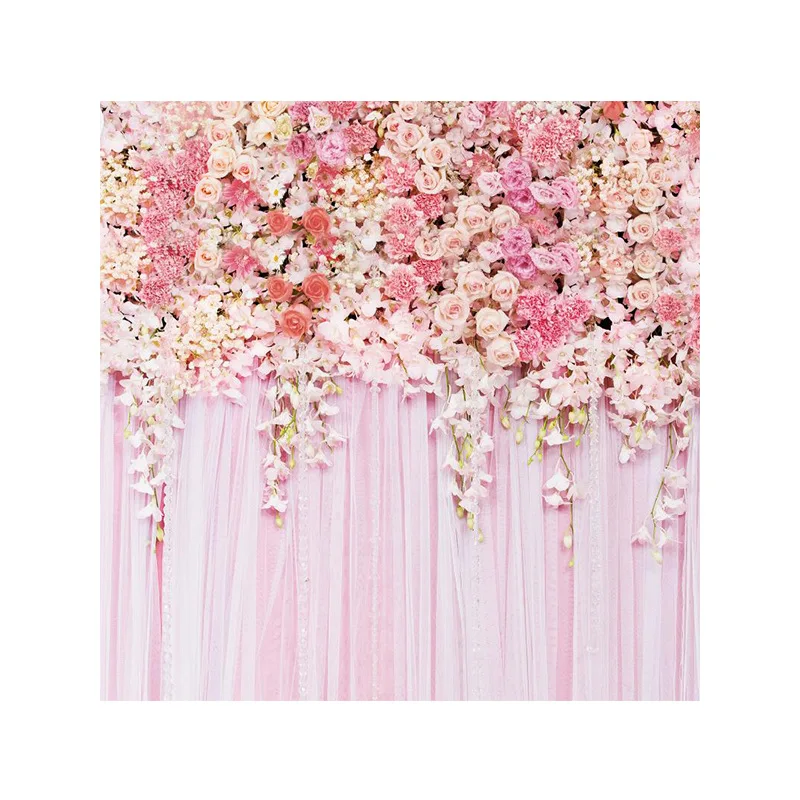 Романтические градиентные розовые цветы настенные вечерние Плакаты для свадьбы