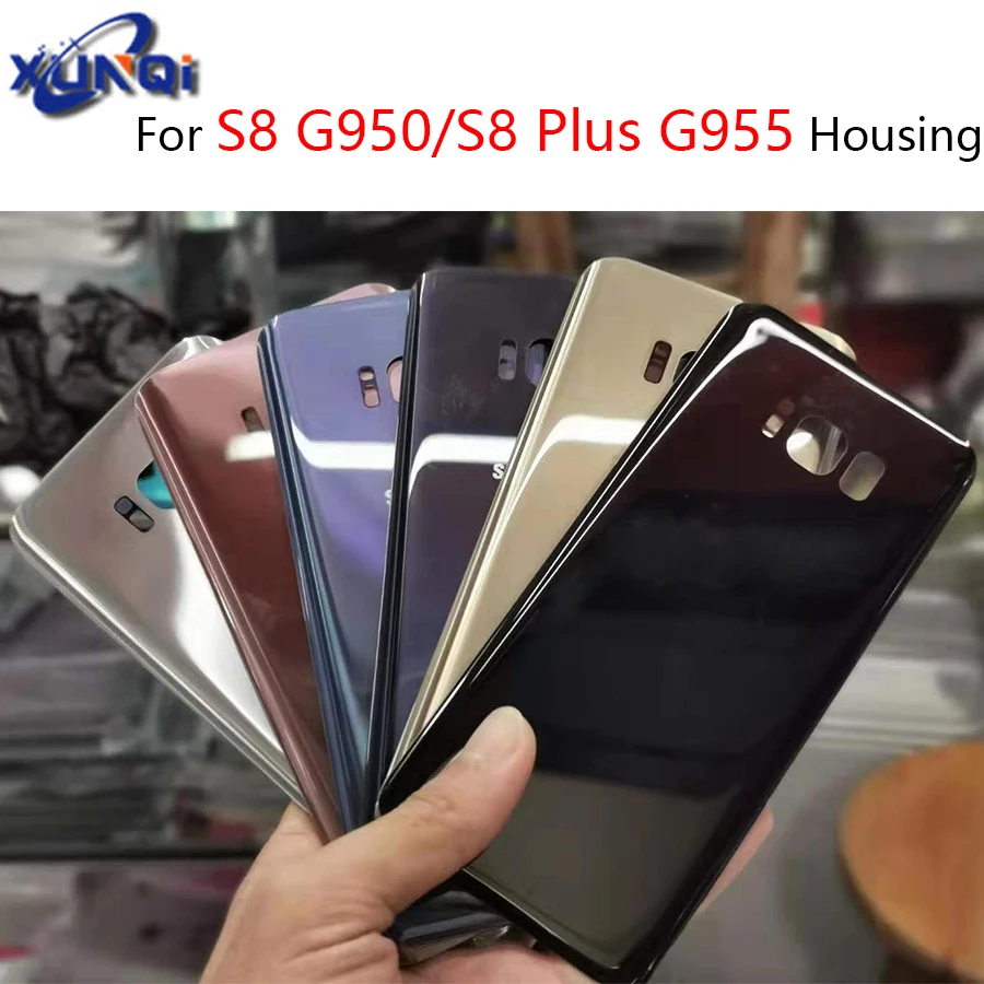Задняя крышка аккумулятора для SAMSUNG Galaxy S8 G950 SM G950F G950FD Plus + G955 G955F G955FD стеклянная