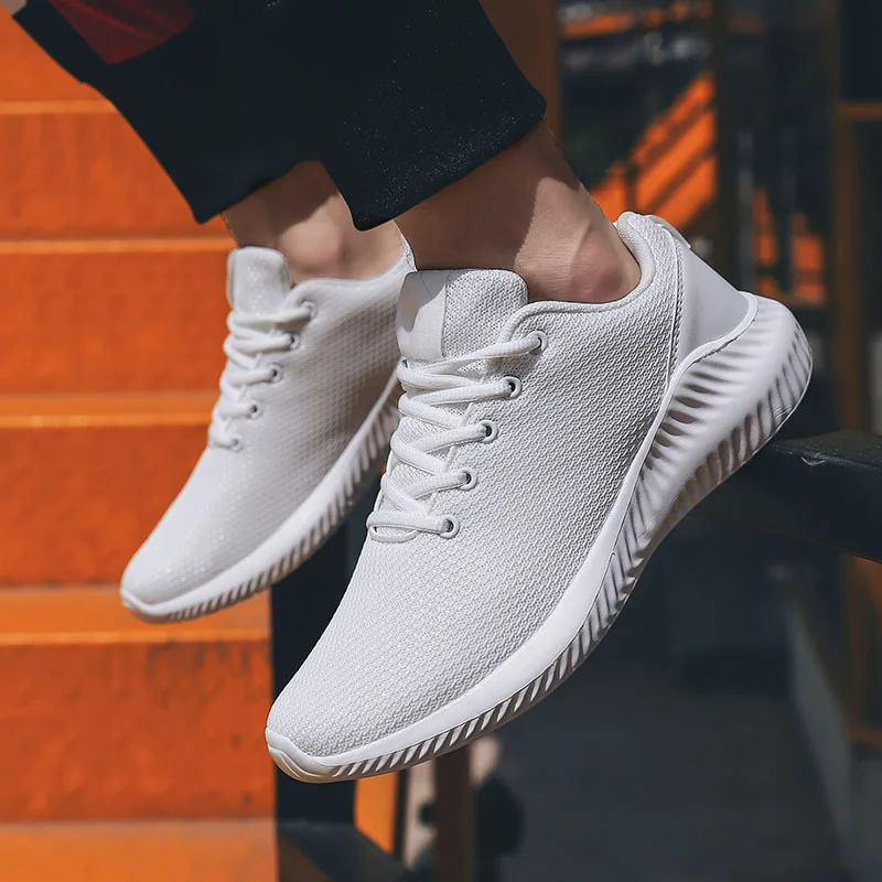

Sneakers-men's Men Athletic Shoes Breathable Casual Mens Slip On Sneaker For Black 2020 Man White Causal Leisure Sport