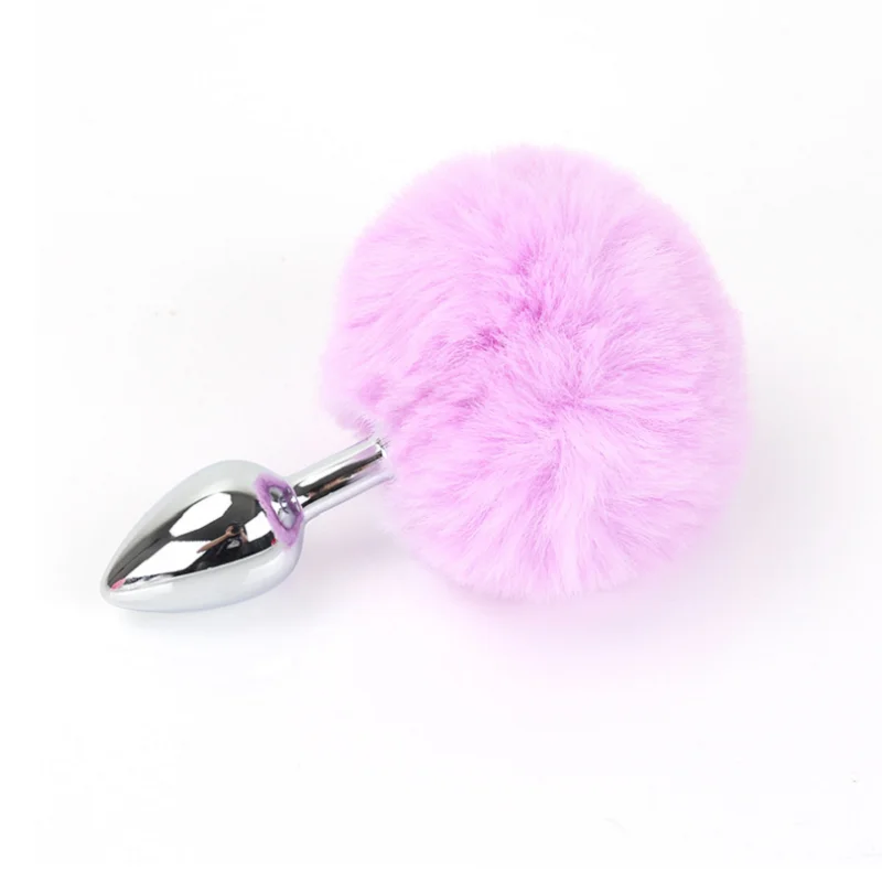 Анальная пробка Khkexia мяч из кроличьей шерсти для мужчин и женщин игрушки геев