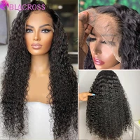 blacross 13x6 deep wave transparent lace front human hair wigs for women curly 4x4 closure13x4 deep wave brazilian frontal wig