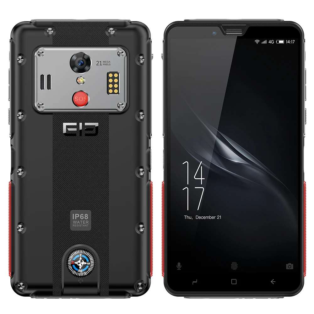 Elephone Soldier 4G смартфон 5 "Android 8 0 MTK X25 4 Гб ОЗУ 128 ПЗУ 21 Мп задняя камера IP68