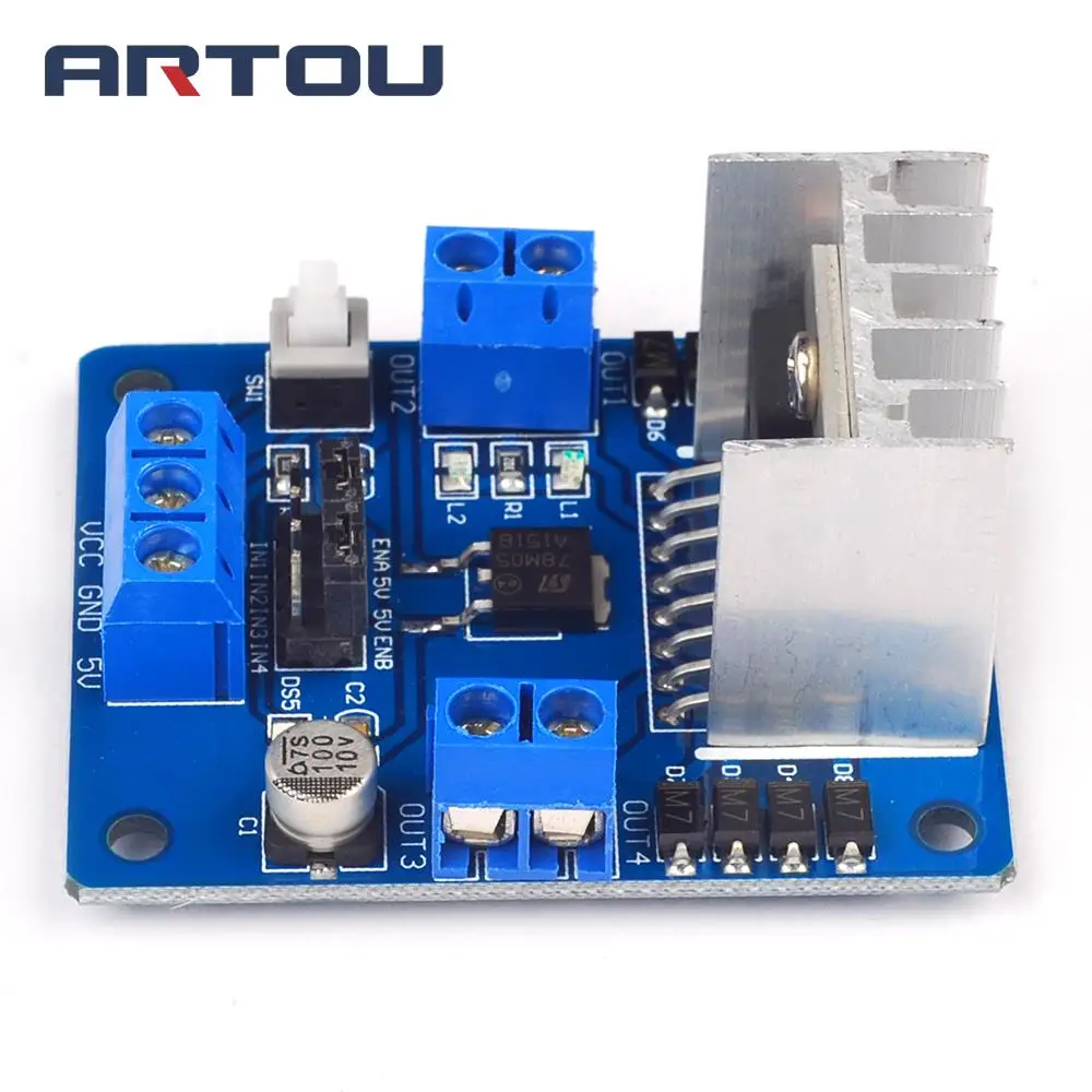 3 шт. L298N Двойной Мост DC шаговый контроллер модуль драйвера двигателя плата для