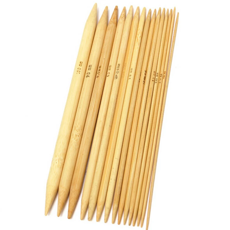 75 шт. бамбуковые двойные заостренные спицы прочные для носков свитеров шарфов TUE88