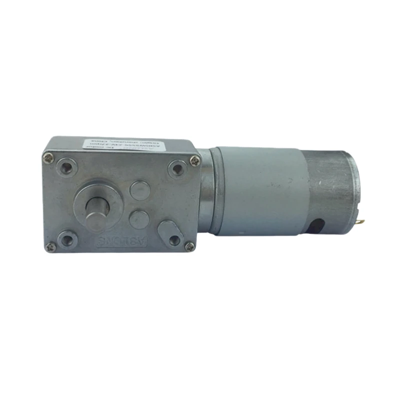 

Dc Motor 12V A58Sw-555S Speed Reduction Worm Geared Motor Double Shaft Reversed High Torque Self Lock Diy Robot Electronic Locks