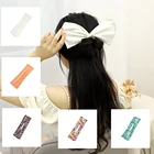 Новинка, модная женская заколка для волос с принтом, заколка-пончик с бантом, заколка для волос, инструмент для укладки