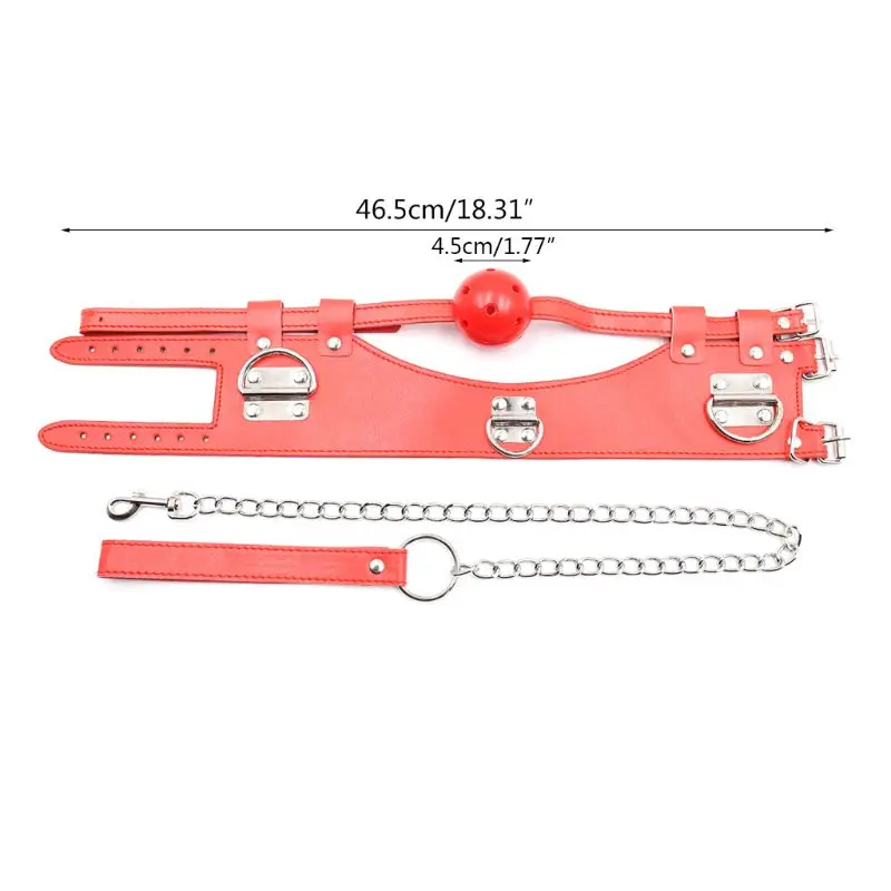 Новый Искусственная кожа рот Plug кляп с круглой горловиной застежка-молния Для